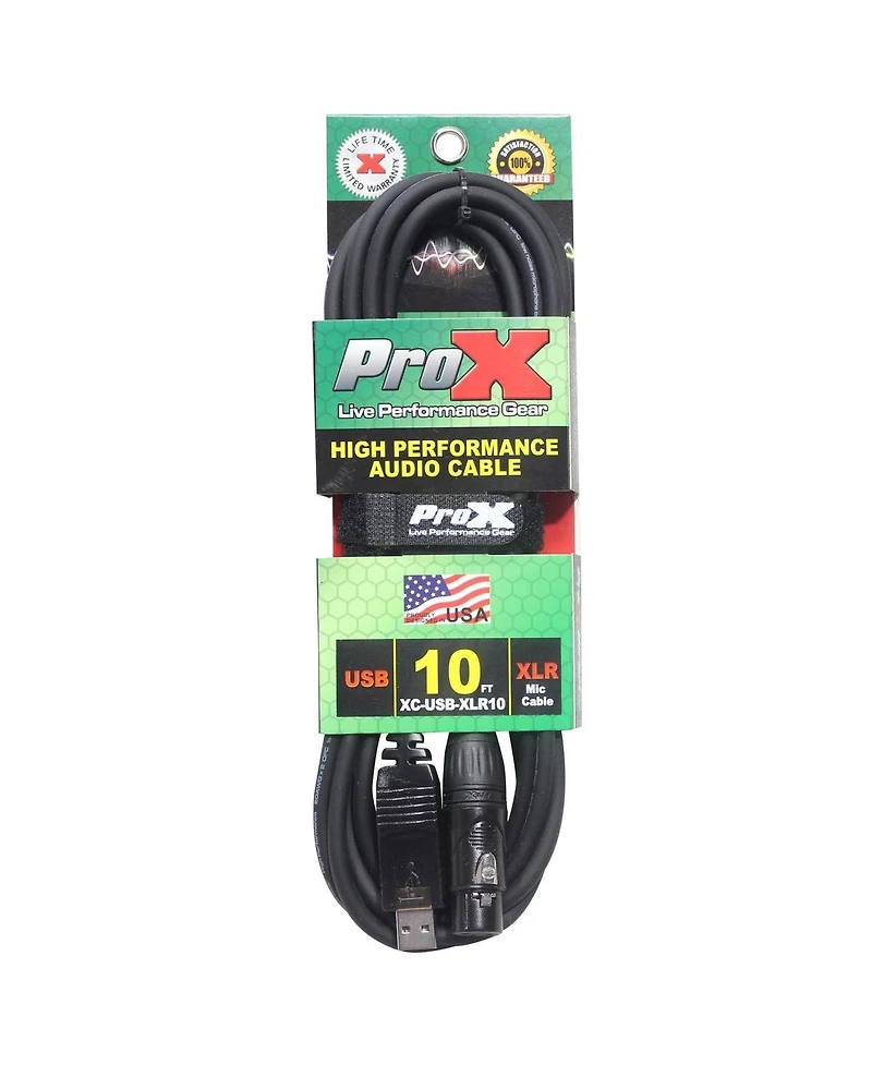 ProX High-Performance 20AWG Xlr-f to Usb Audio Cable 10 ft.