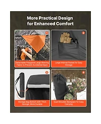 Sugift 270degree(s) 2-3 Person Pop Up Deer Hunting Blind Tent with Carrying Bag and 3 Horizontal Windows
