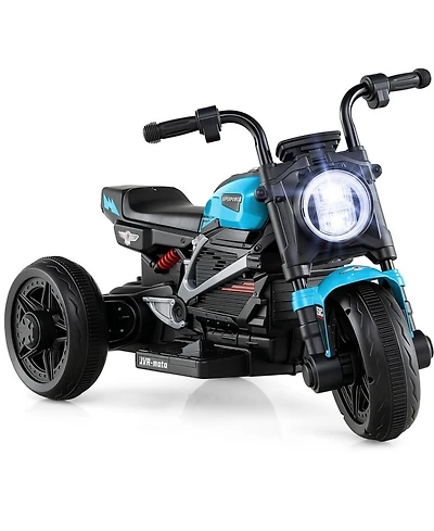 Hongge 6V Kids Electric Ride-On Motorcycle with Led Headlight, Music and Three-Wheel Design, Supports up to 66 lbs, Ages 3-5