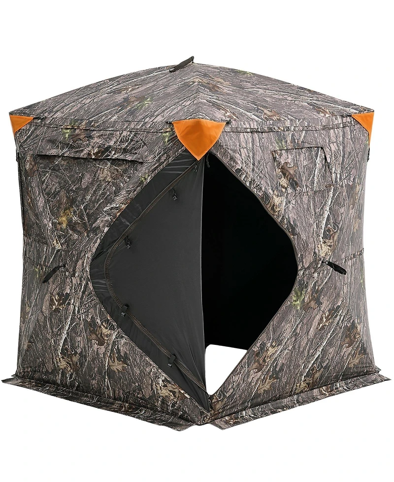 Hongge Pop Up Hunting Ground Blind 270 Degree View 55.5 x 55.9 x 66.7 inches for 1 to 2 Hunters with Carry Bag