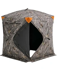 Hongge Pop Up Hunting Ground Blind 270 Degree View 55.5 x 55.9 x 66.7 inches for 1 to 2 Hunters with Carry Bag