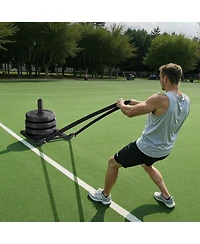 Hongge Compact Drag Training Sled Q235 Steel with Harness and Pulling Strap for Speed and Strength Work