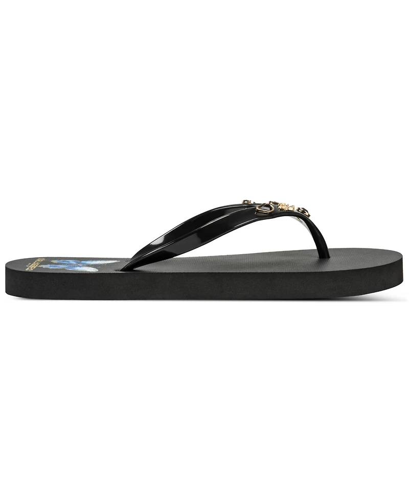 Karl Lagerfeld Paris Women's Zima Stone Slip-On Flip Flops