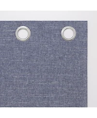 Sun Zero Tula Crosshatch 100% Blackout Grommet Curtain Panel