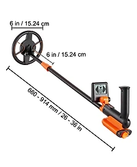 Hongge Kids Metal Detector with 6 in IP68 Waterproof Search Coil and Lcd Display for Young Treasure Hunters