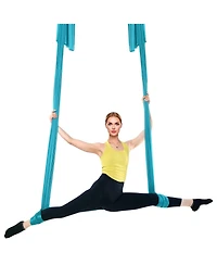 Hongge Aerial Silk and Yoga Swing Kit 11 Yards Nylon Hammock with Full Rigging Hardware for All Levels