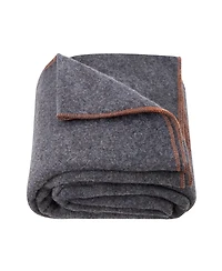 Hongge Warm Wool Blend Stadium Camping Blanket 64 x 88 inches Flame Retardant for Hiking and Travel