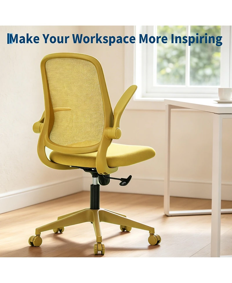 Ergonomic mesh office chair with lumbar support, adjustable swivel chair, padded seat, and casters. Suitable for offices, living rooms, and bedrooms