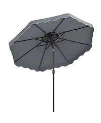 Gouun 10 Ft Push-Button Tilt Patio Umbrella with Crank Lift