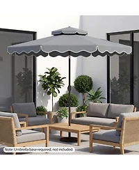 Gouun 10 Ft Push-Button Tilt Patio Umbrella with Crank Lift