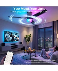 Tribesigns 52 Inch Ceiling Fan with Rgb Light - 44 Dynamic Colors