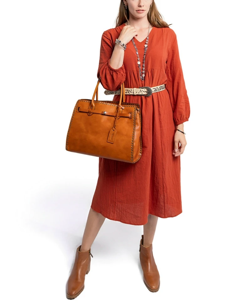 Old Trend Westland Leather Satchel Bag