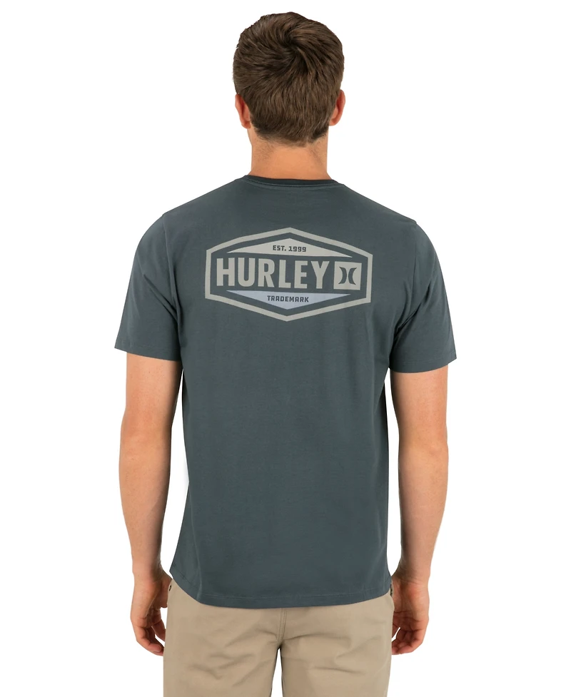 Hurley Men's Industry Artwork At Top Left Chest Regular-Fit T-Shirt