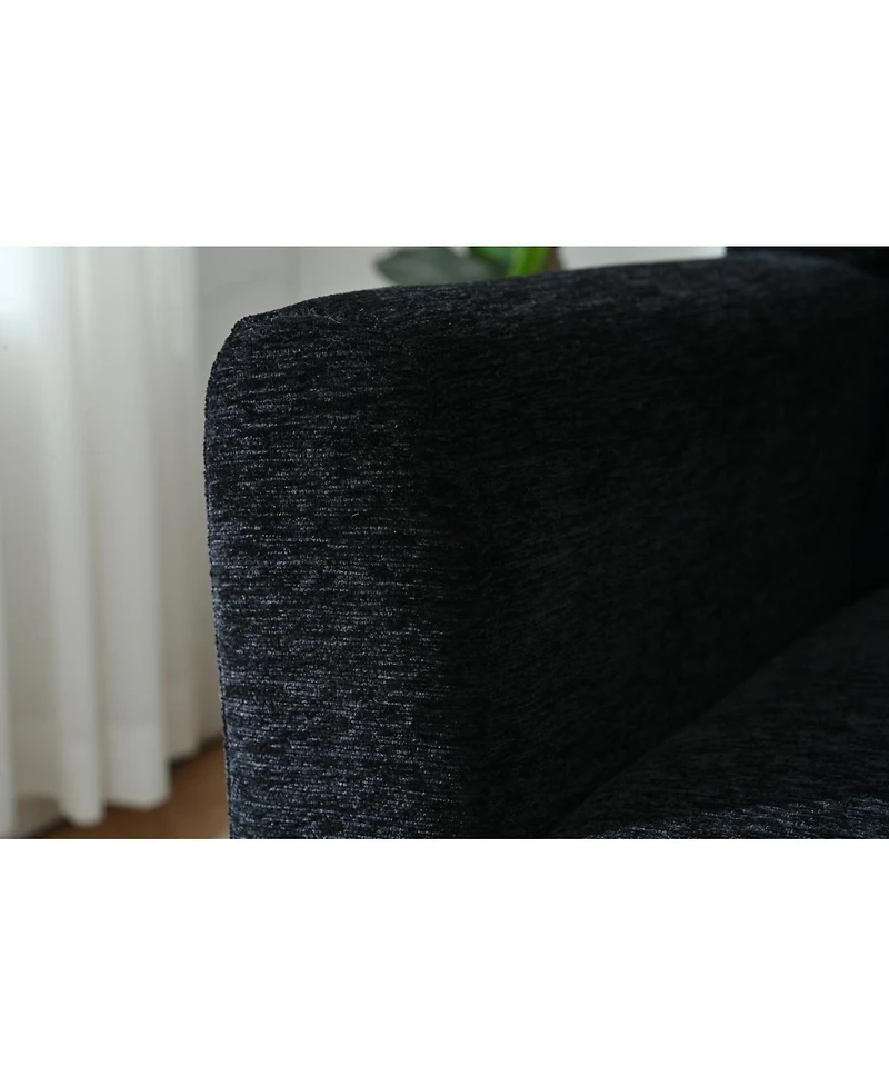 Streamdale Furniture Modern Chenille Accent Lounge Chair with Throw Pillow