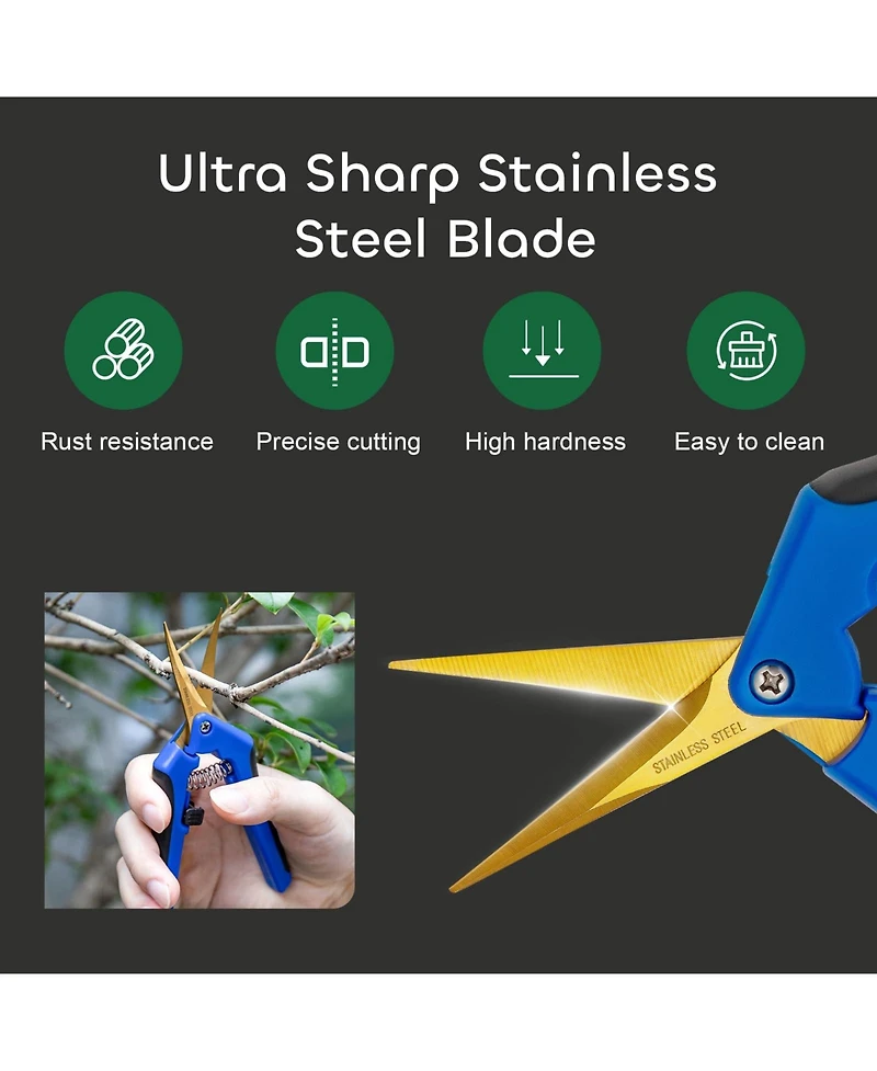 Xdovet Pruning Shears Garden Snips Straight Stainless Steel