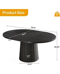 Tribesigns 55.11" Oval Conference Table for 6
