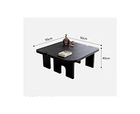 Flynama Modern Wooden Nesting Coffee Table, 70.86" Extendable Splicing Center Table