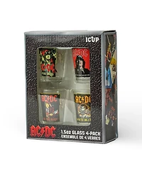 Icup, Inc. Ac/Dc Icons 4-Piece 1.5oz Shot Glass Set