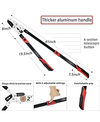 Xdovet Loppers Heavy Duty Tree Trimmer Extendable Pruner Compound Action