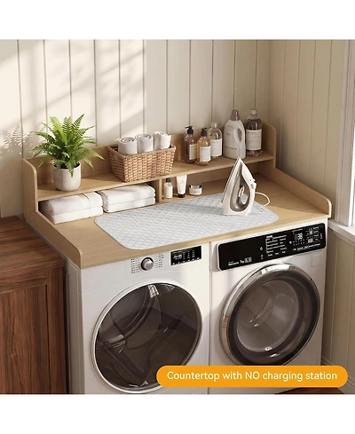 Tribesigns 54" Washer Dryer Countertop with Ironing Mat, Waterproof