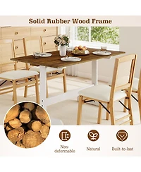 Mecale 55-Inch Rectangular Dining Table with Trestle Base for 4-6