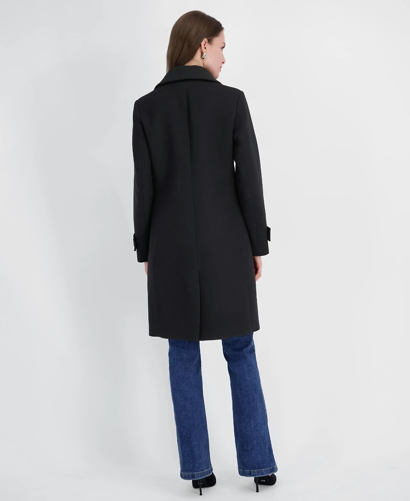 Tahari Women's Single-Breasted Knit Bibbed Coat