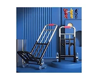 Mountaintop Heavy Duty Folding Stair Climbing Cart with Adjustable Handle, Portable Collapsible Utility Wagon for Shopping, Grocery