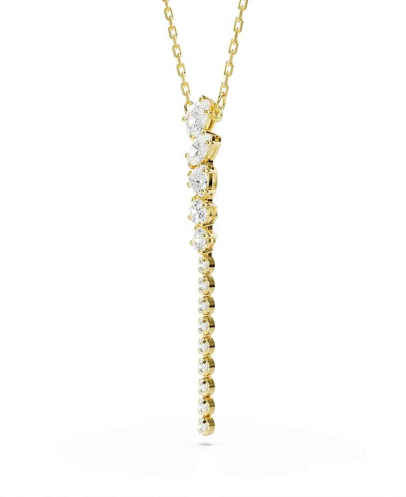 Swarovski Gold-Tone Plated White Crystal Necklace