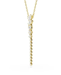 Swarovski Gold-Tone Plated White Crystal Necklace