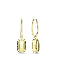 Swarovski Gold-Tone Plated Green Crystal Earrings