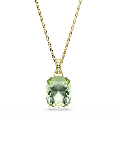 Swarovski Gold-Tone Plated Green Crystal Necklace