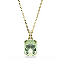 Swarovski Gold-Tone Plated Green Crystal Necklace