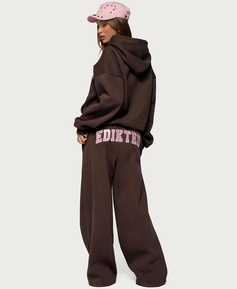 Edikted Women's Glow Rhinestone Sweatpants