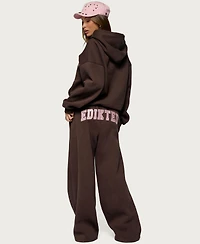 Edikted Women's Glow Rhinestone Sweatpants