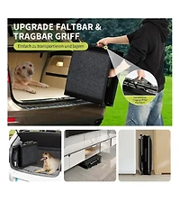 63 in Dog Ramp for Car Suv Truck, Foldable Non-Slip Aluminum Frame Pet Ramp for Large Dogs