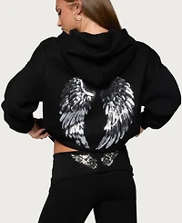 Edikted Women's Angel Energy Sequin Hoodie