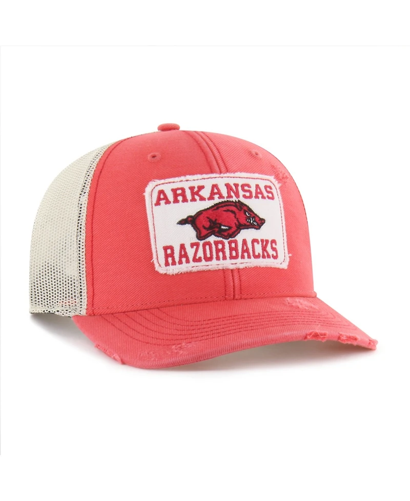'47 Brand Men's and Women's Red Arkansas Razorbacks Egremont Well-Worn Adjustable Trucker Hat