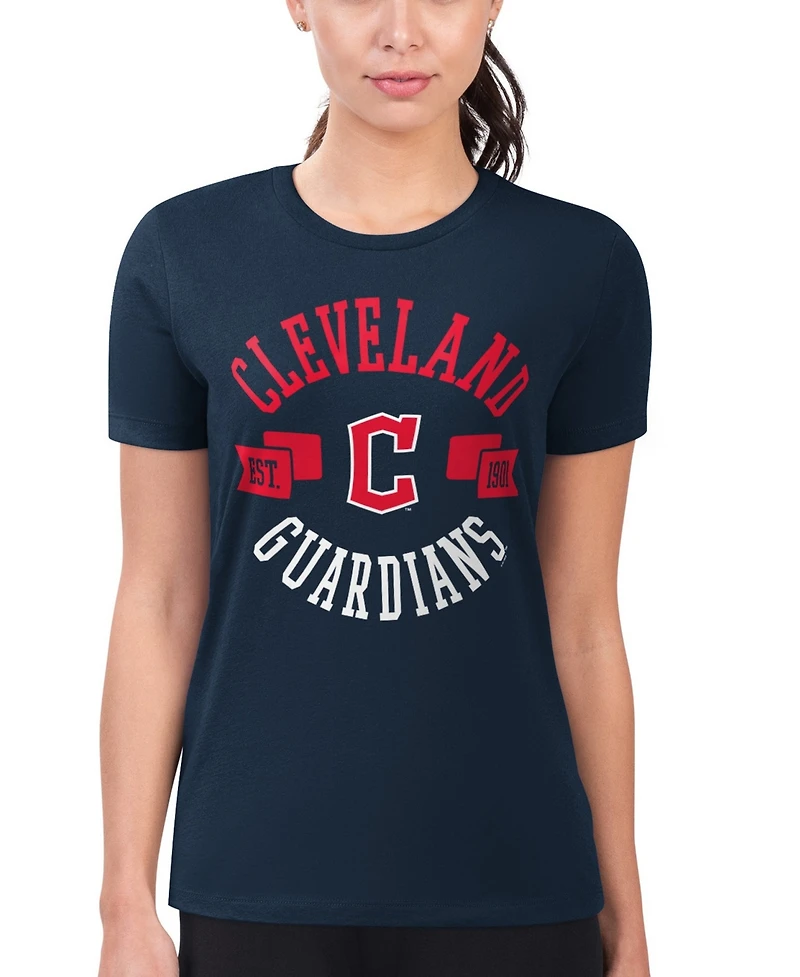 G-iii 4Her by Carl Banks Women's Cleveland Guardians Super-Slim Fit Graphic T-Shirt