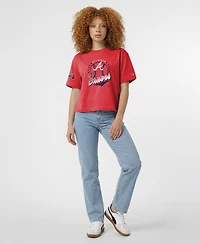 Champion Women's Atlanta Braves All-Star Oversized Distressed-Graphics T-Shirt