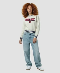Champion Women's Boston Red Sox Long-Sleeve Pullover Reverse Weave Sweatshirt
