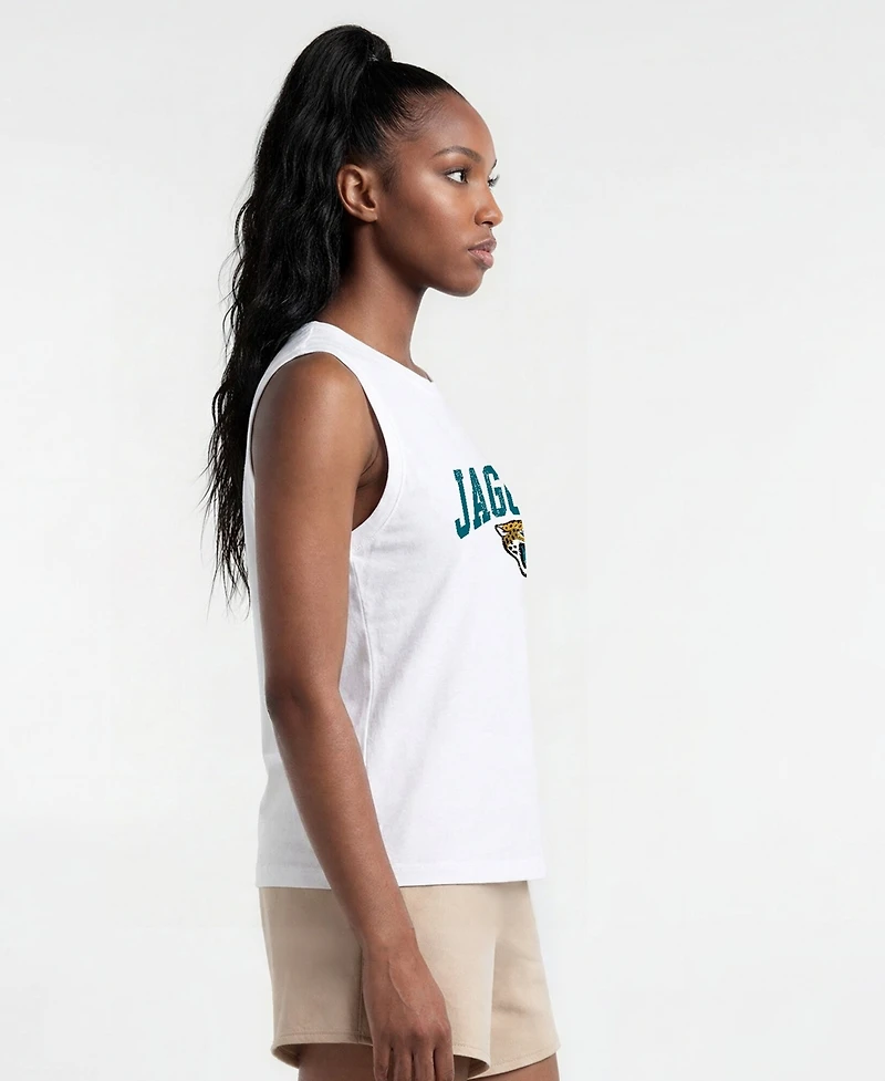Champion Women's Jacksonville Jaguars Distressed Crewneck Muscle Tank