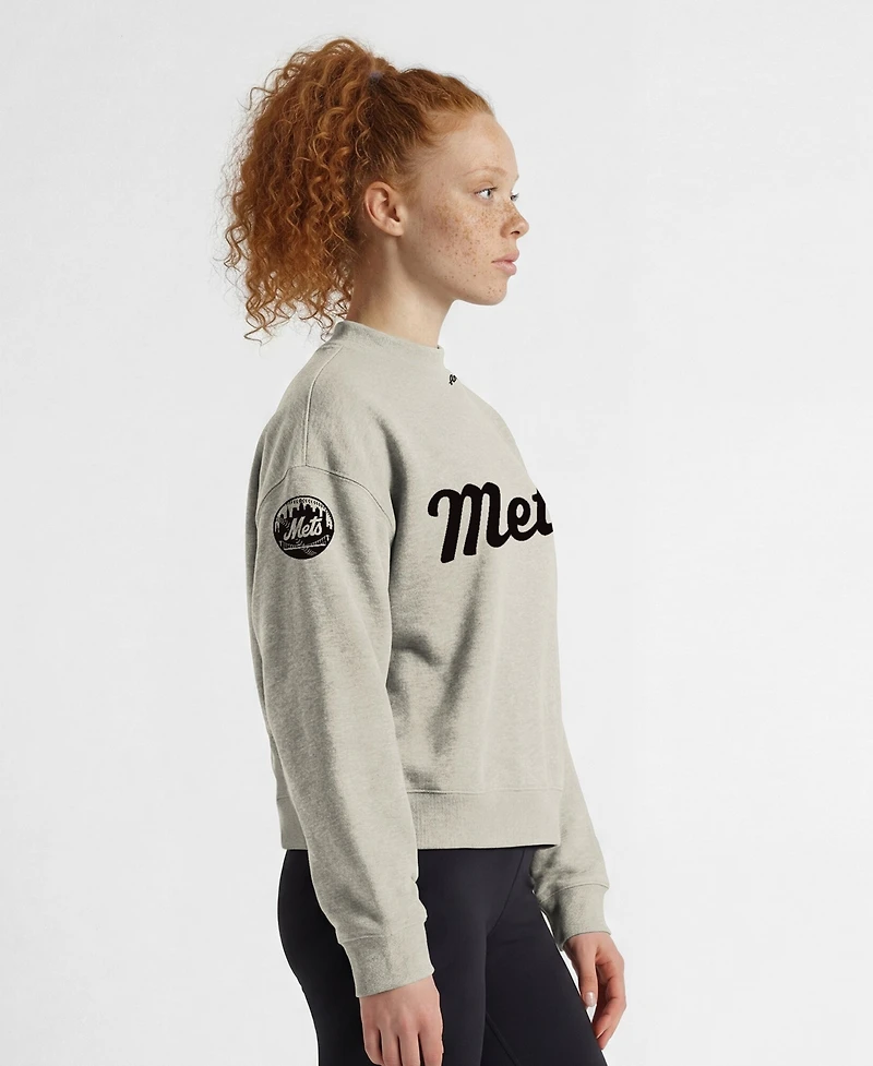 Champion Women's New York Mets Triumph Tri-Blend Fleece Graphic Sweatshirt