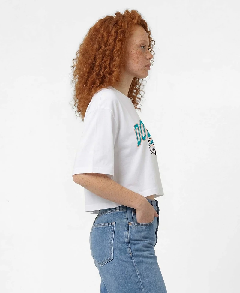 Champion Women's Miami Dolphins Boyfriend-Cropped T-Shirt