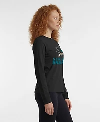 Champion Women's San Jose Sharks Wordmark Lockup Long-Sleeve T-Shirt