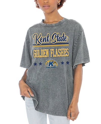 Gameday Couture Women's Gray Kent State Golden Flashes Here To Play Oversized T-Shirt