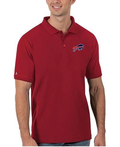 Antigua Men's Red Buffalo Bills Legacy Pique Polo Shirt