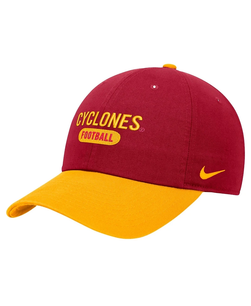 Nike Men's Cardinal Iowa State Cyclones Color Block Club Adjustable Hat