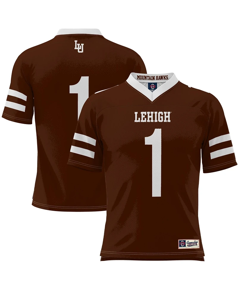 Gameday Greats Men's 1 Brown Lehigh Mountain Hawks Football Jersey