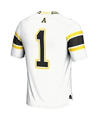 Gameday Greats Men's 1 White Appalachian State Mountaineers Endzone Football Jersey