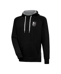 Antigua Men's Black Vegas Golden Knights Metallic Logo Victory Pullover Hoodie